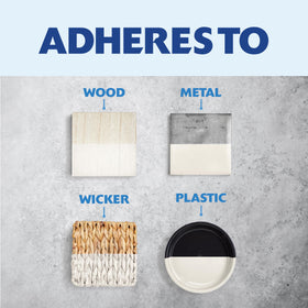 Rust-Oleum Painter's Touch swatches demonstrate long-lasting protection in satin sheen