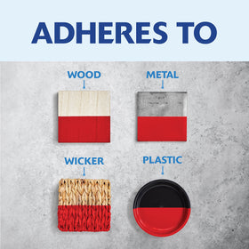 Rust-Oleum Painter's Touch excellent hide gives even coverage on plaster and masonry.