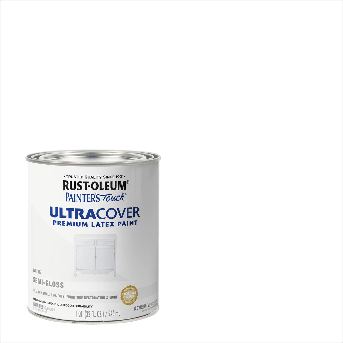 Rust-Oleum Painter's Touch Ultra Cover on unglazed ceramic with a smooth finish