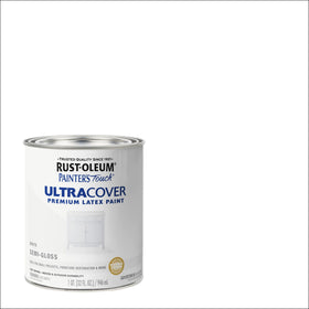 Rust-Oleum Painter's Touch Ultra Cover on unglazed ceramic with a smooth finish