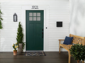 Rust-Oleum pre-mixed color swatch shows Vermont Green options