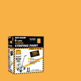Rust-Oleum striping paint prepared for machine-ready application setup