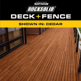  cedar-toned RockSolid finish on deck boards