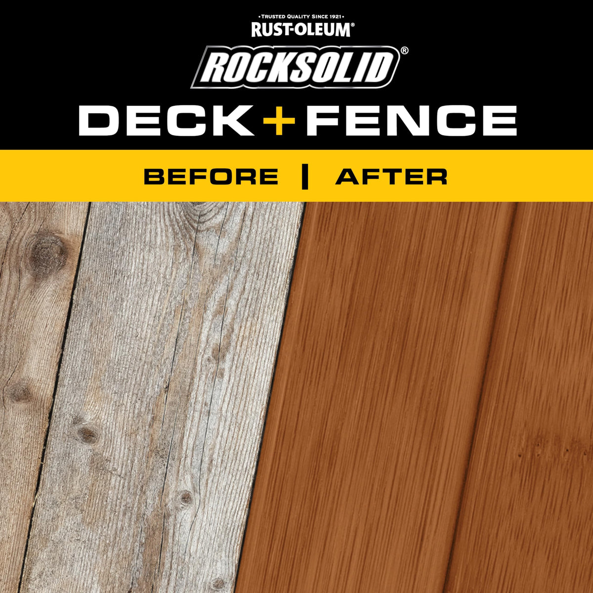 Weathered wood ready for RockSolid recoat without stripping.