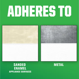 Rust-Oleum epoxy finish on interior refrigerator surfaces appears smooth and durable