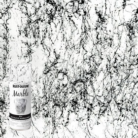 Rust-Oleum Specialty Marble Spray enables fast, glossy marble accents on furniture.