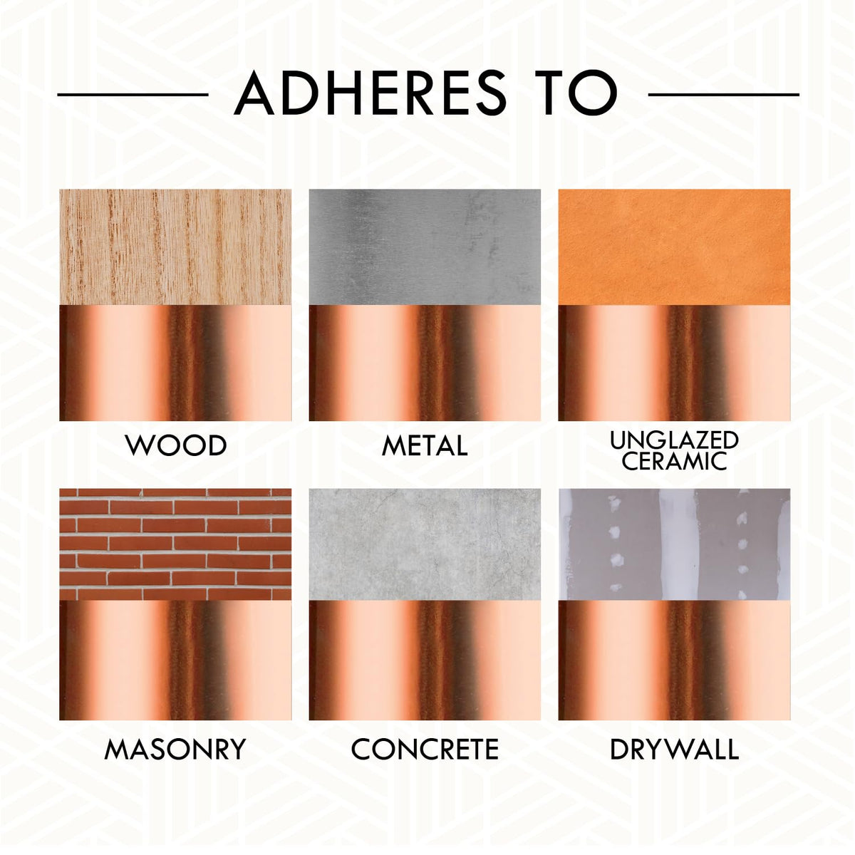 Close-up shows actual metal flakes for ultra-bright copper look.