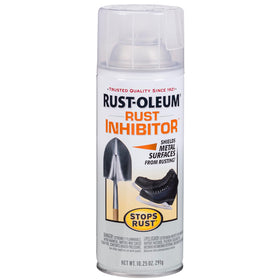 Rust-Oleum Stops Rust spray can applying a clear coating to bare metal.