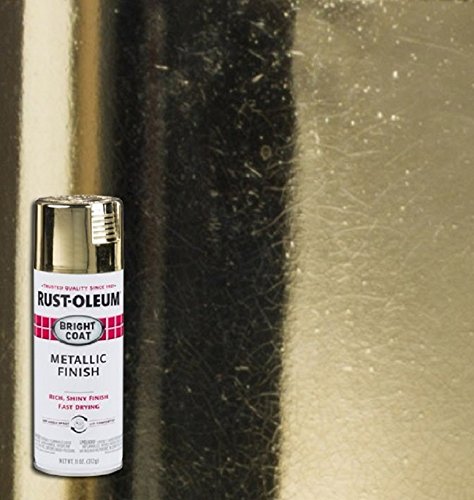 Rust-Oleum Stops Rust Bright Coat Gold spray paint on wood or concrete for decorative finish
