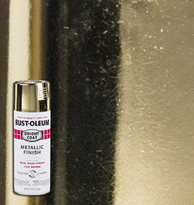 Rust-Oleum Stops Rust Bright Coat Gold spray paint on wood or concrete for decorative finish