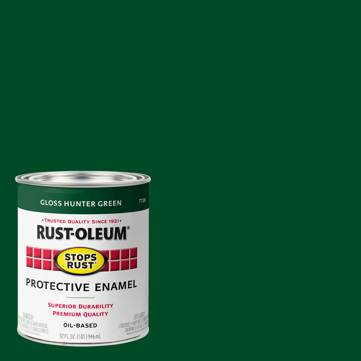 Rust-Oleum Stops Rust quart can shows durable enamel for metal protection