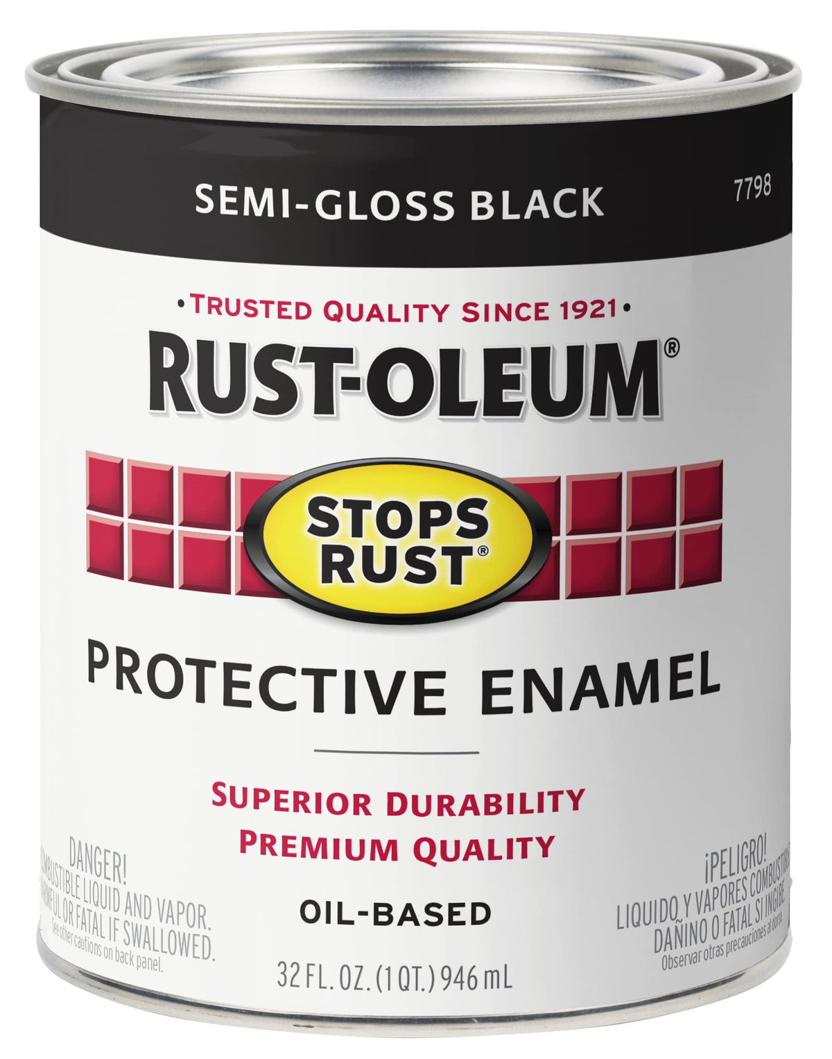 Exterior wood fence coated with Rust-Oleum Stops Rust protective enamel