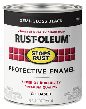 Exterior wood fence coated with Rust-Oleum Stops Rust protective enamel