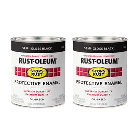 Rust-Oleum Stops Rust Brush Paint open can showing rust protection