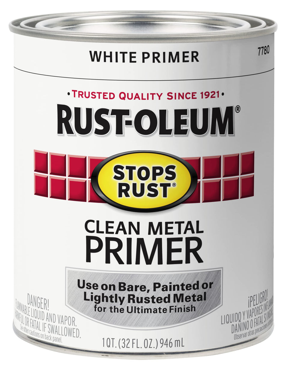 Rust-Oleum Stops Rust Clean Metal Primer bottle ready for metal prep and rust protection.