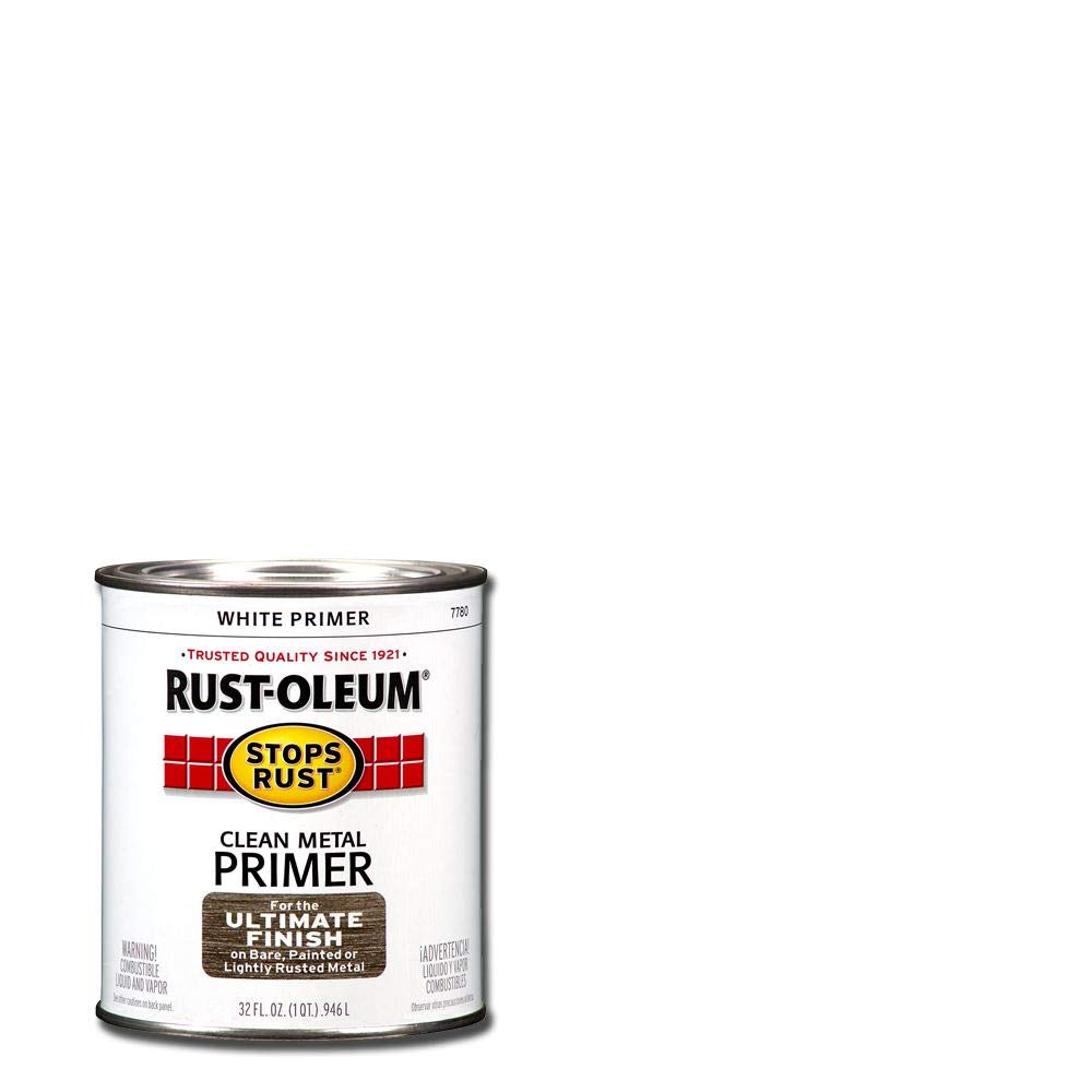 Rust-Oleum Stops Rust Clean Metal Primer brush-on application promotes durable topcoat adhesion.