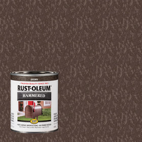 Rust-Oleum Stops Rust Hammered close-up reveals textured finish hides flaws