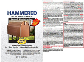 Rust-Oleum Stops Rust hammered finish detail highlights the textured bronze look.