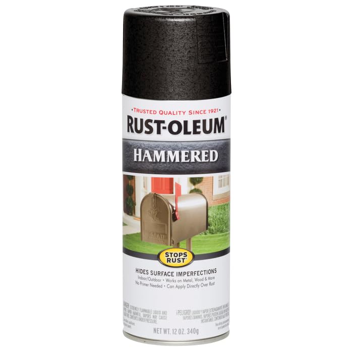 Rust-Oleum Stops Rust Hammered on a wheel rim demonstrates durable rust protection.