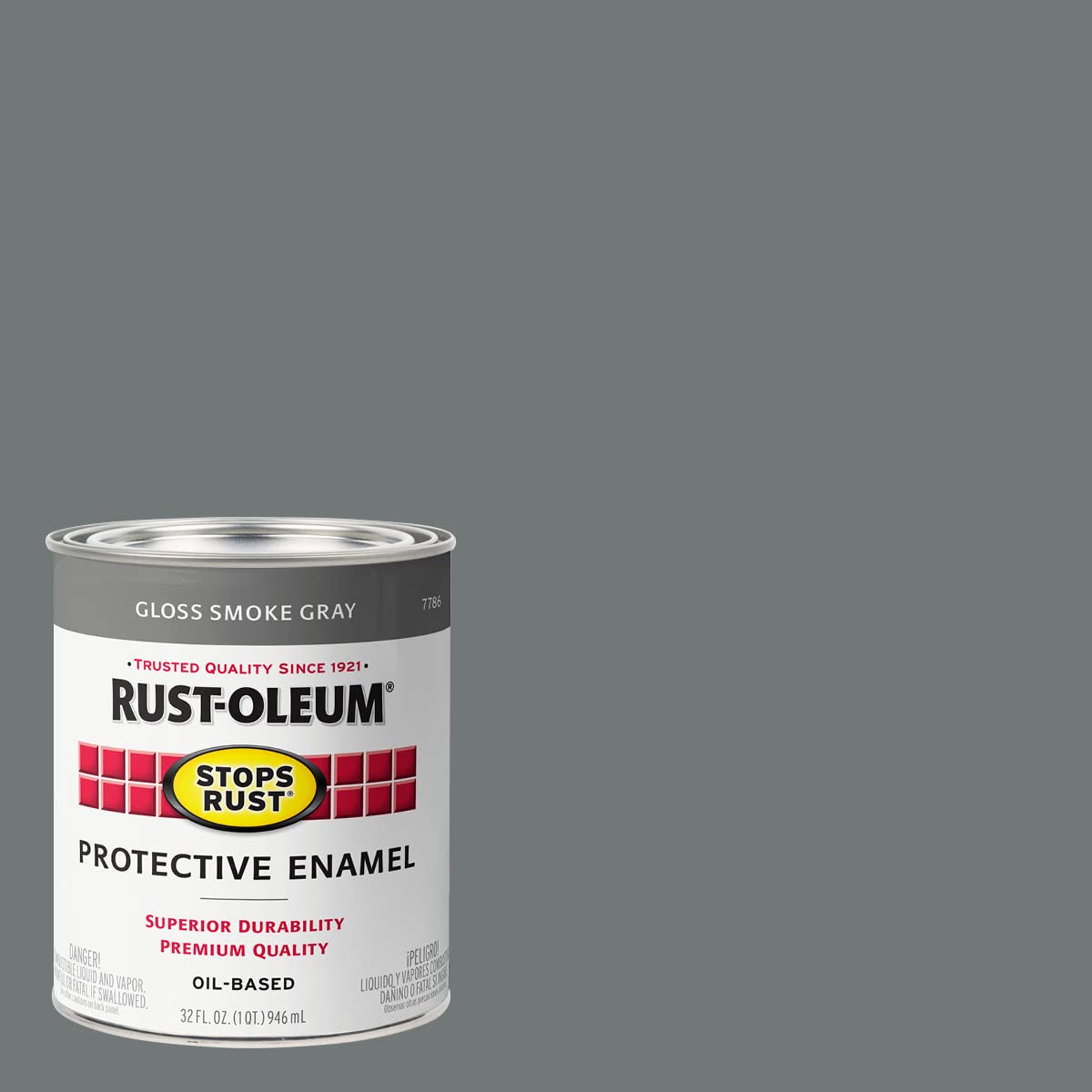Rust-Oleum Stops Rust enamel on metal surface with glossy finish for protection