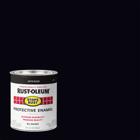 Rust-Oleum Stops Rust satin enamel finish close-up showing smooth, low-sheen protection