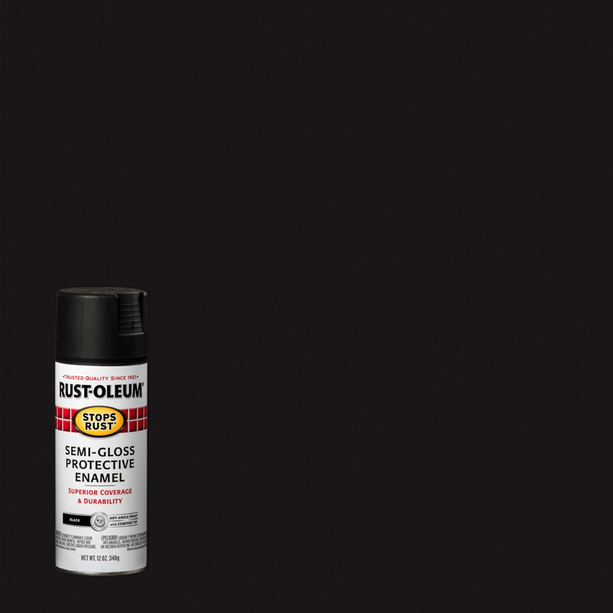 Rust-Oleum Stops Rust application on metal highlights any-angle spray for hard-to-reach areas.
