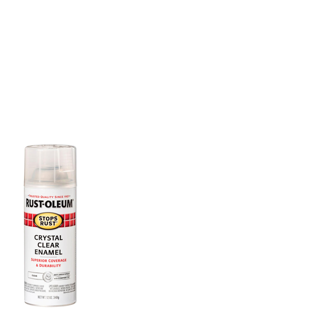 Closeup of Rust-Oleum Stops Rust nozzle highlighting ease of any-angle spraying