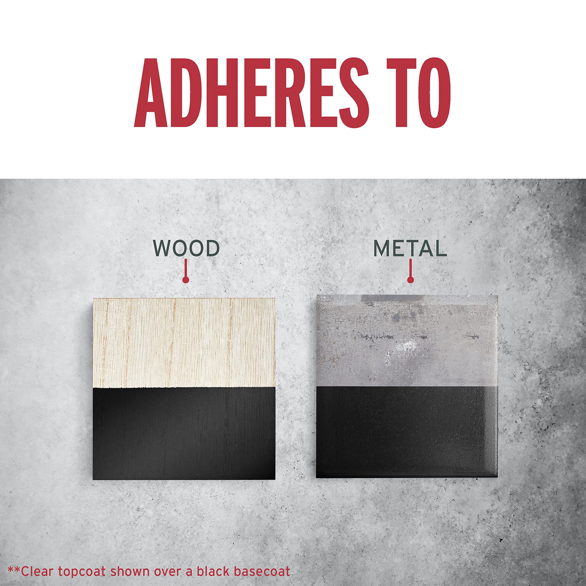 Metal surface protected with Rust-Oleum Stops Rust coating