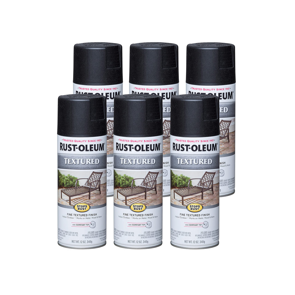 Rust-Oleum Stops Rust textured paint on metal railings provides rust protection and a refined finish.