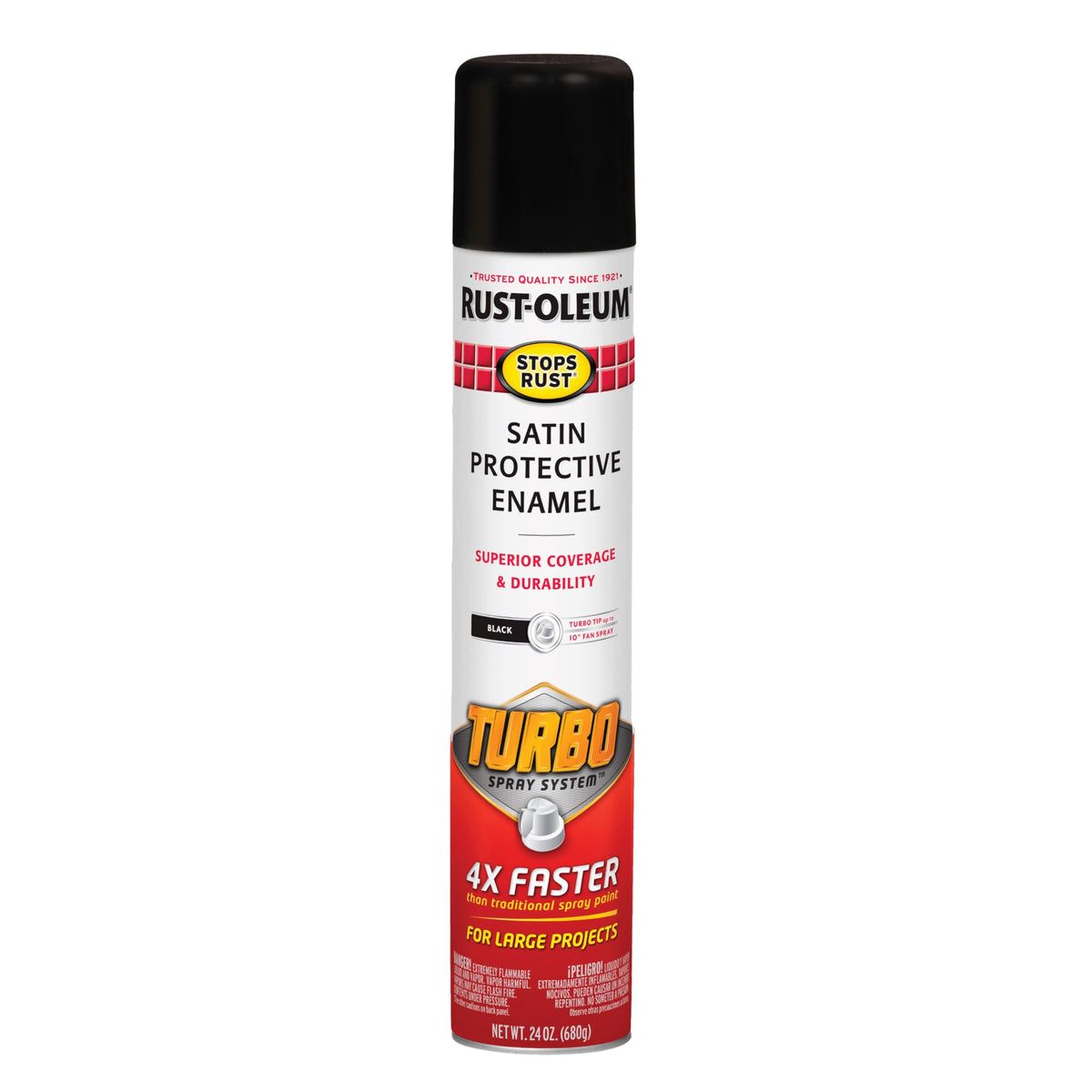 Rust-Oleum Stops Rust Turbo spray can 24 oz for rapid coverage on large projects
