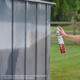 Recoat window for Stops Rust Turbo Spray System: 1 hour or after 48 hours