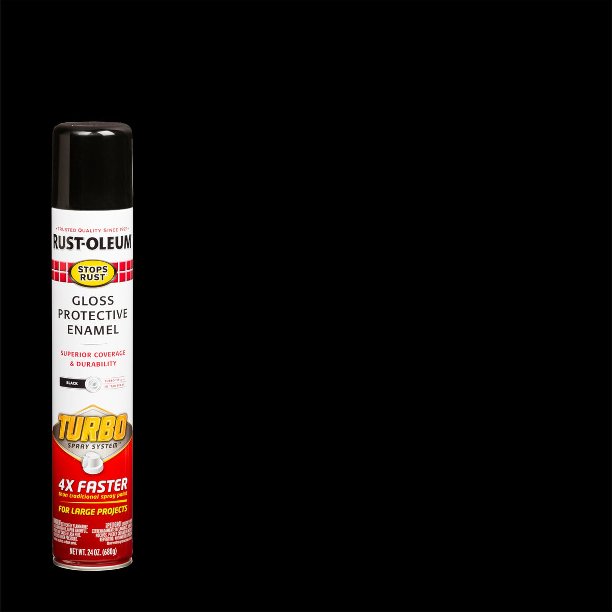Turbo Spray tip visible for controlled, consistent application across large surfaces.
