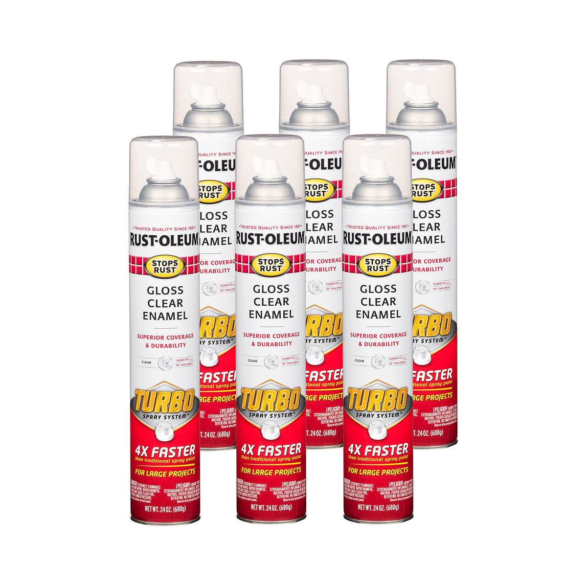 Rust-Oleum Stops Rust Turbo Spray System 24 oz with turbo tip for fast coverage