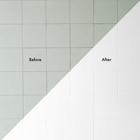 Applied satin white coat on tub and tile for a fresh look.