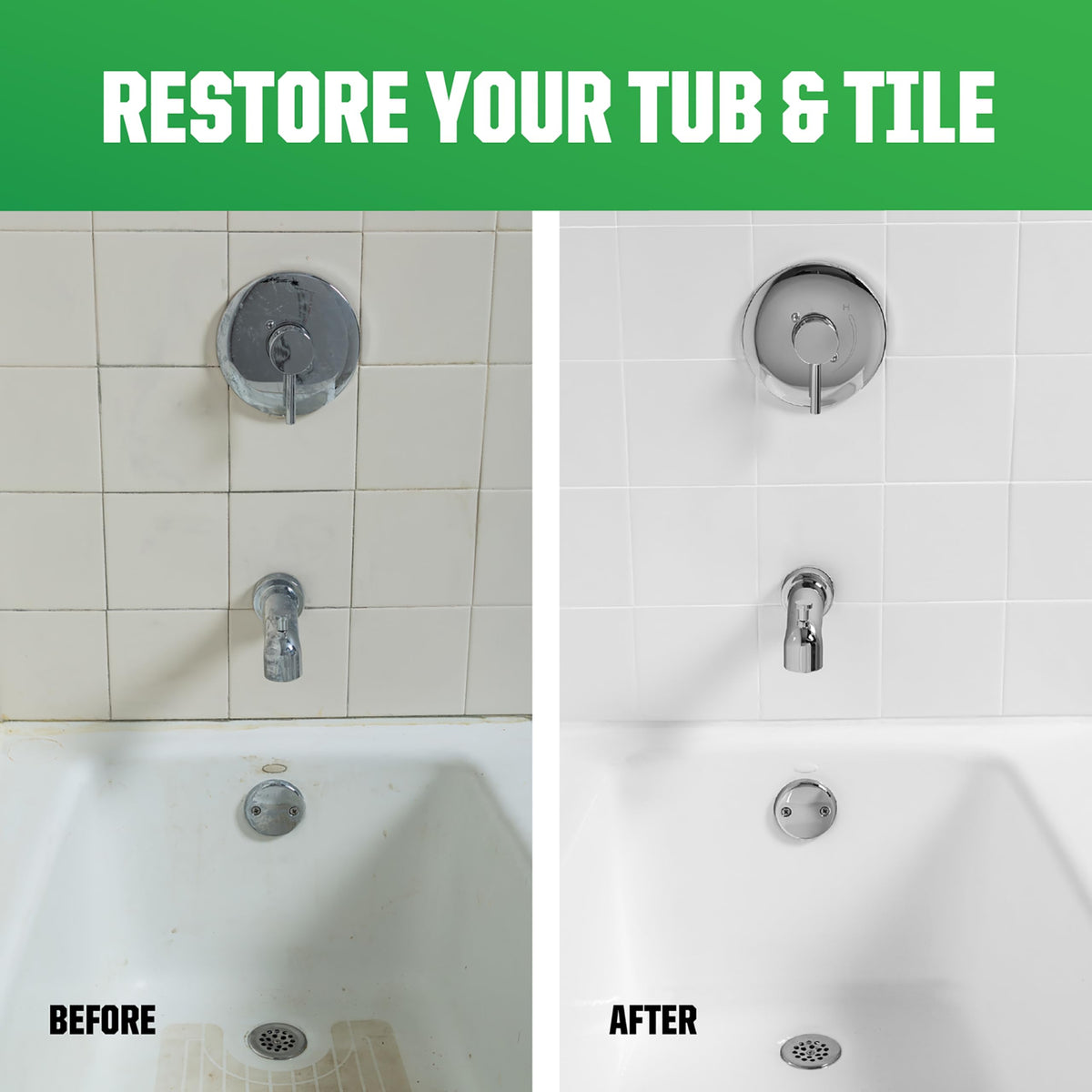 Rust-Oleum Tub and Tile Spray gloss-white finish on a sink area.