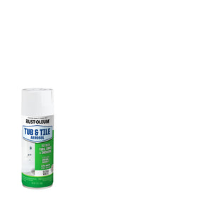 Rust-Oleum Tub and Tile Spray applied to porcelain tub for porcelain-like finish.