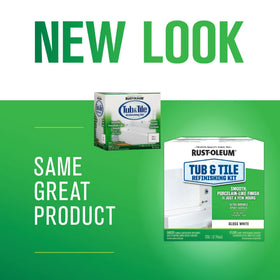 Rust-Oleum two-part epoxy acrylic formula ready to transform tiles into durable, moisture-ready surfaces.