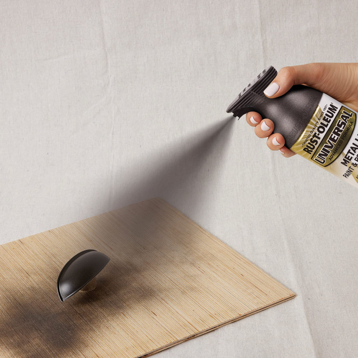 Rust-Oleum Universal on concrete patio ensures durable outdoor protection