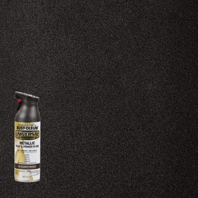 Rust-Oleum Universal on metal railing demonstrates rust protection with strong adhesion