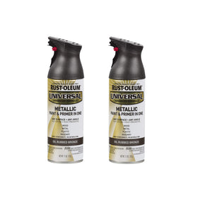 Rust-Oleum Universal metallic spray in Oil Rubbed Bronze for durable interior and exterior finishes.