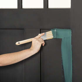 Rust-Oleum water-based door-trim paint with low odor and easy application