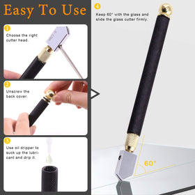Rustark 6–12 mm cutting head for medium thickness glass cuts.