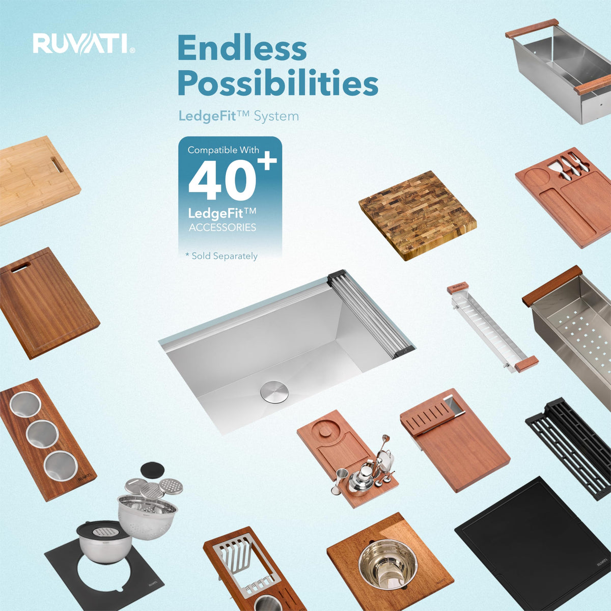Ruvati RVH8300 seamless design creates a sleek look