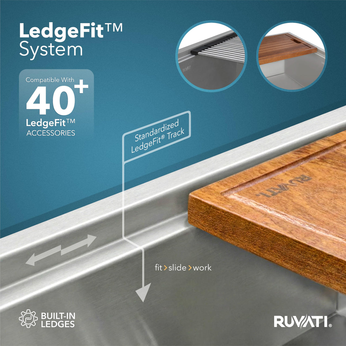 Ruvati RVH8300 soundproof undercoating reduces kitchen noise