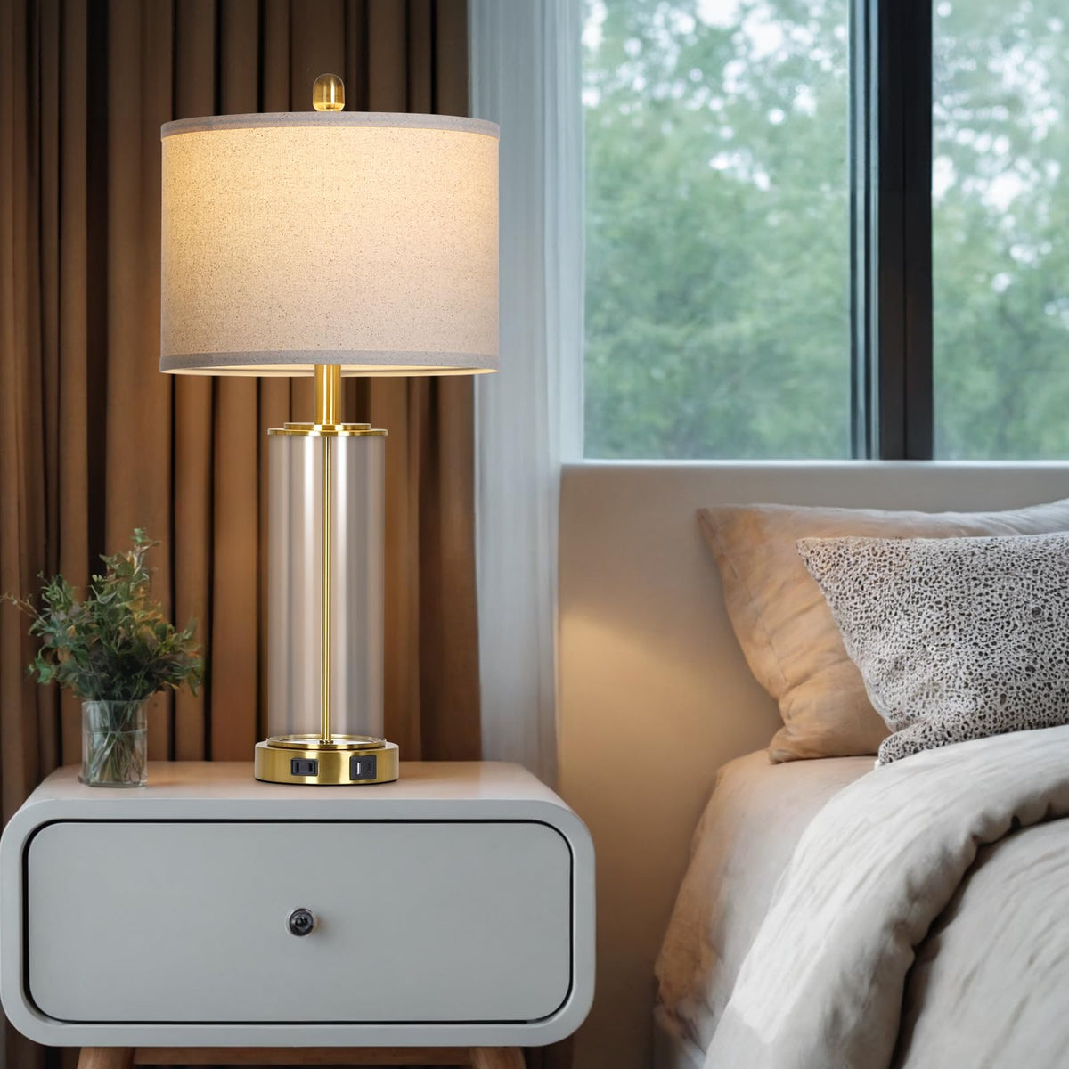 Ruzectt 3-way dimmable touch-control lamp with easy brightness control.