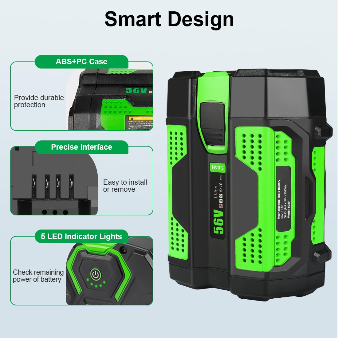 Ruzixt 56V tools compatibility list highlights broad compatibility.