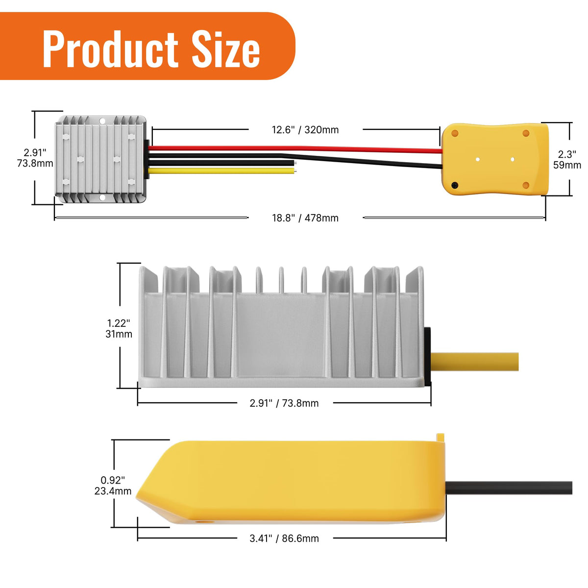 RVBOATPAT 12V output cable suitable for high-current tools
