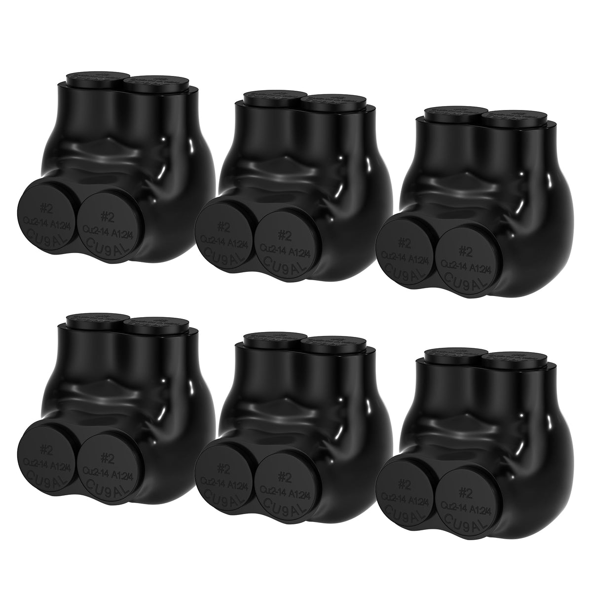 RVBOATPAT 2-port insulated connector, front view, easy splicing and safer wiring