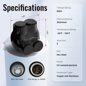 RVBOATPAT copper-to-copper splice showing secure, reliable connections