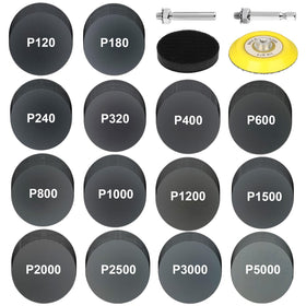 Rvetol 3-inch sanding discs, 120-180 grit, for initial smoothing on wood and metal